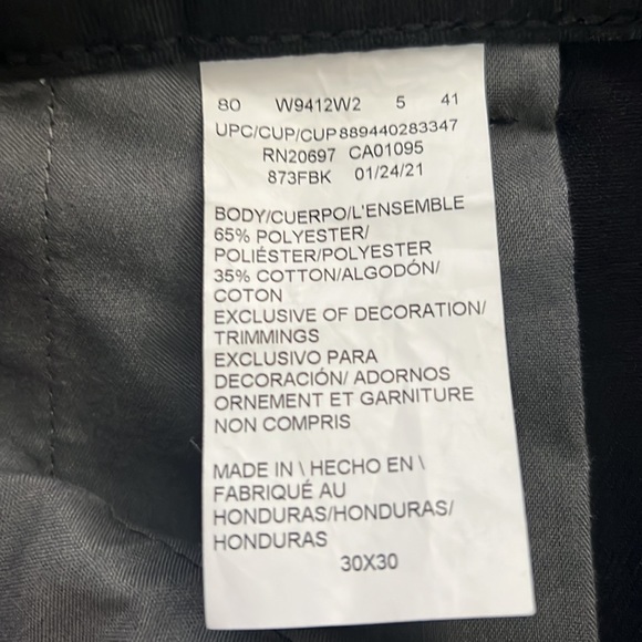 Dickies Slim Fit Straight Leg Work Pants, Black, 30x30 - Picture 3 of 3